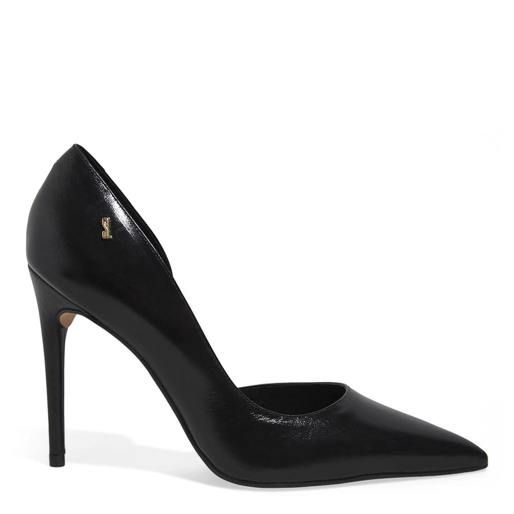 Scarpin Santa Lolla Preto Salto Alto Fino