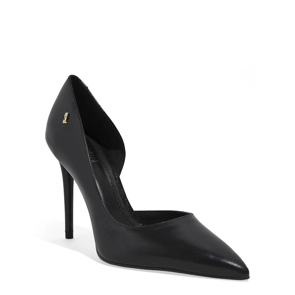 Scarpin Santa Lolla Preto Salto Alto Fino