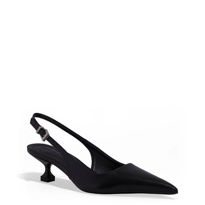 Scarpin Santa Lolla Preto Slingback Bico Fino