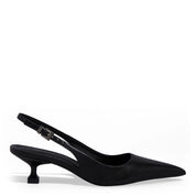 Scarpin Santa Lolla Preto Slingback Bico Fino