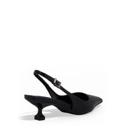 Scarpin Santa Lolla Preto Slingback Bico Fino