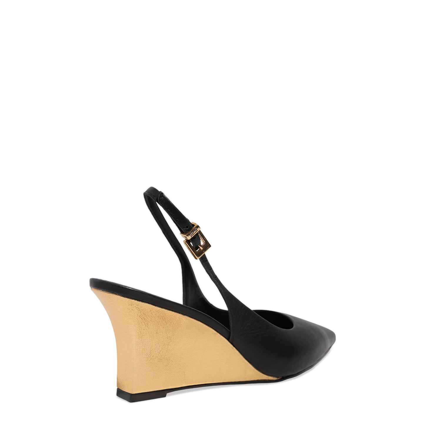 Scarpin Santa Lolla Preto Slingback Salto Anabela