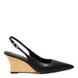 Scarpin Santa Lolla Preto Slingback Salto Anabela
