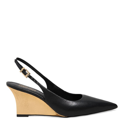 Scarpin Santa Lolla Preto Slingback Salto Anabela