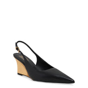 Scarpin Santa Lolla Preto Slingback Salto Anabela