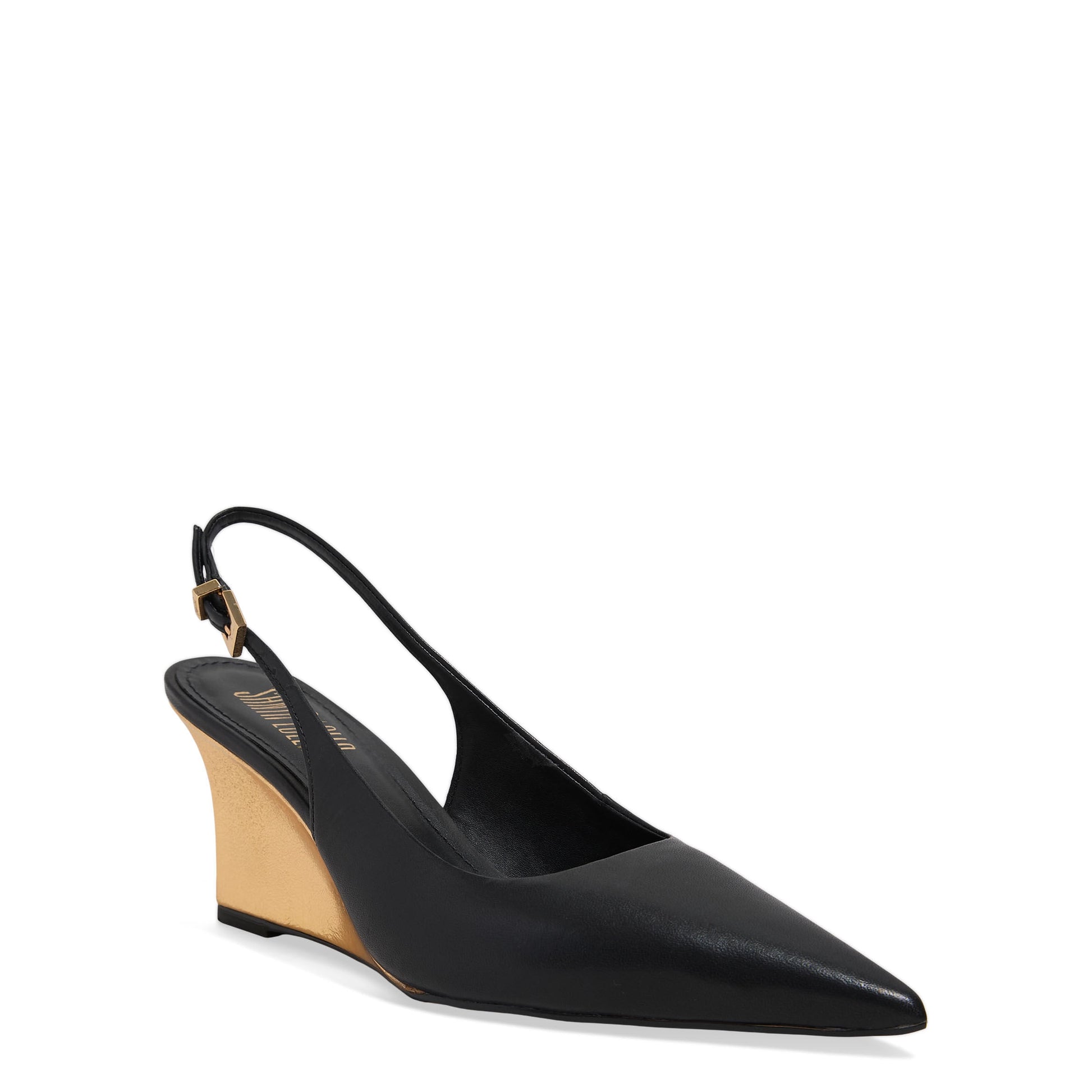 Scarpin Santa Lolla Preto Slingback Salto Anabela
