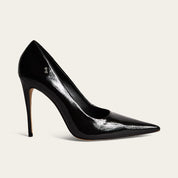 Scarpin Santa Lolla Preto Verniz Salto Fino