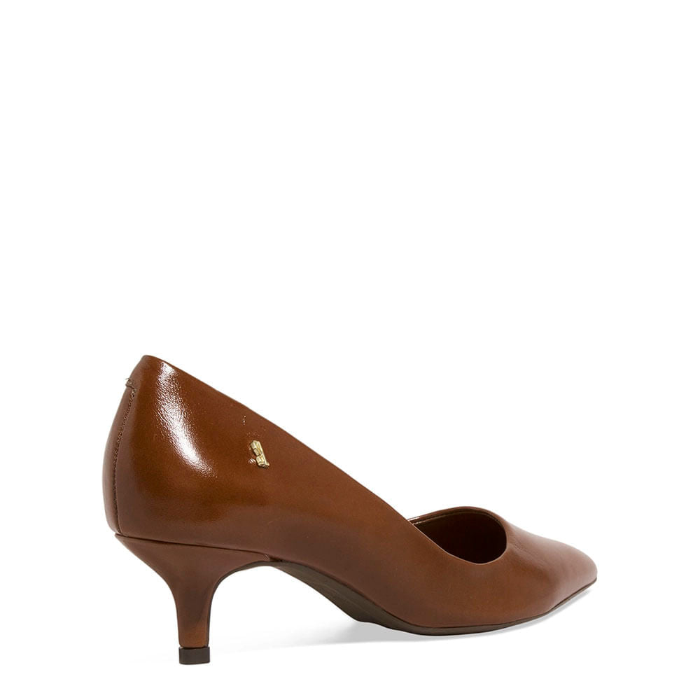 Scarpin Santa Lolla Terracota Couro Salto Fino