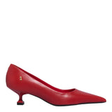 Scarpin Santa Lolla Vermelho Ruby Couro Bico Fino
