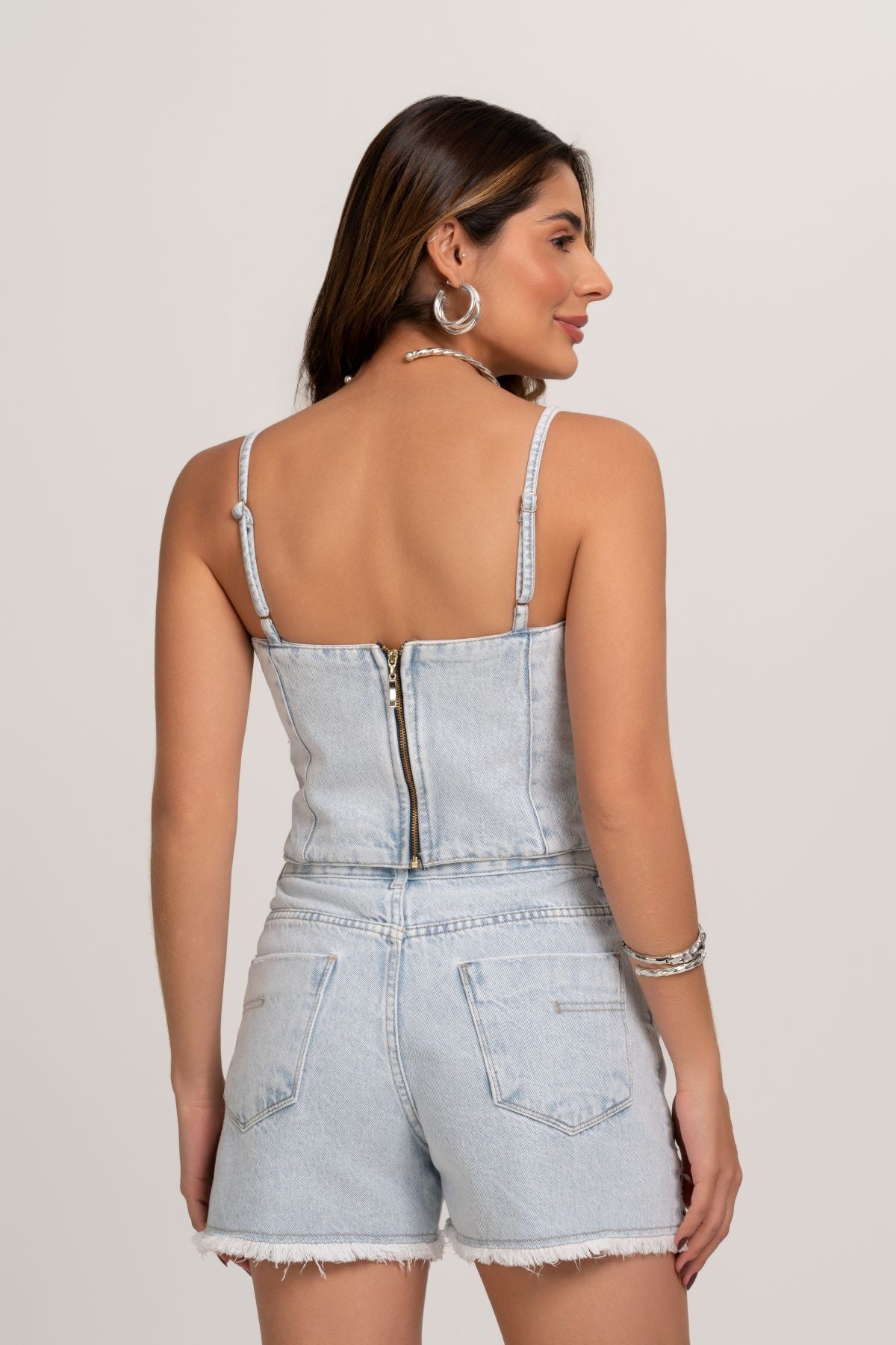 Short Jeans Bordado Frysaide