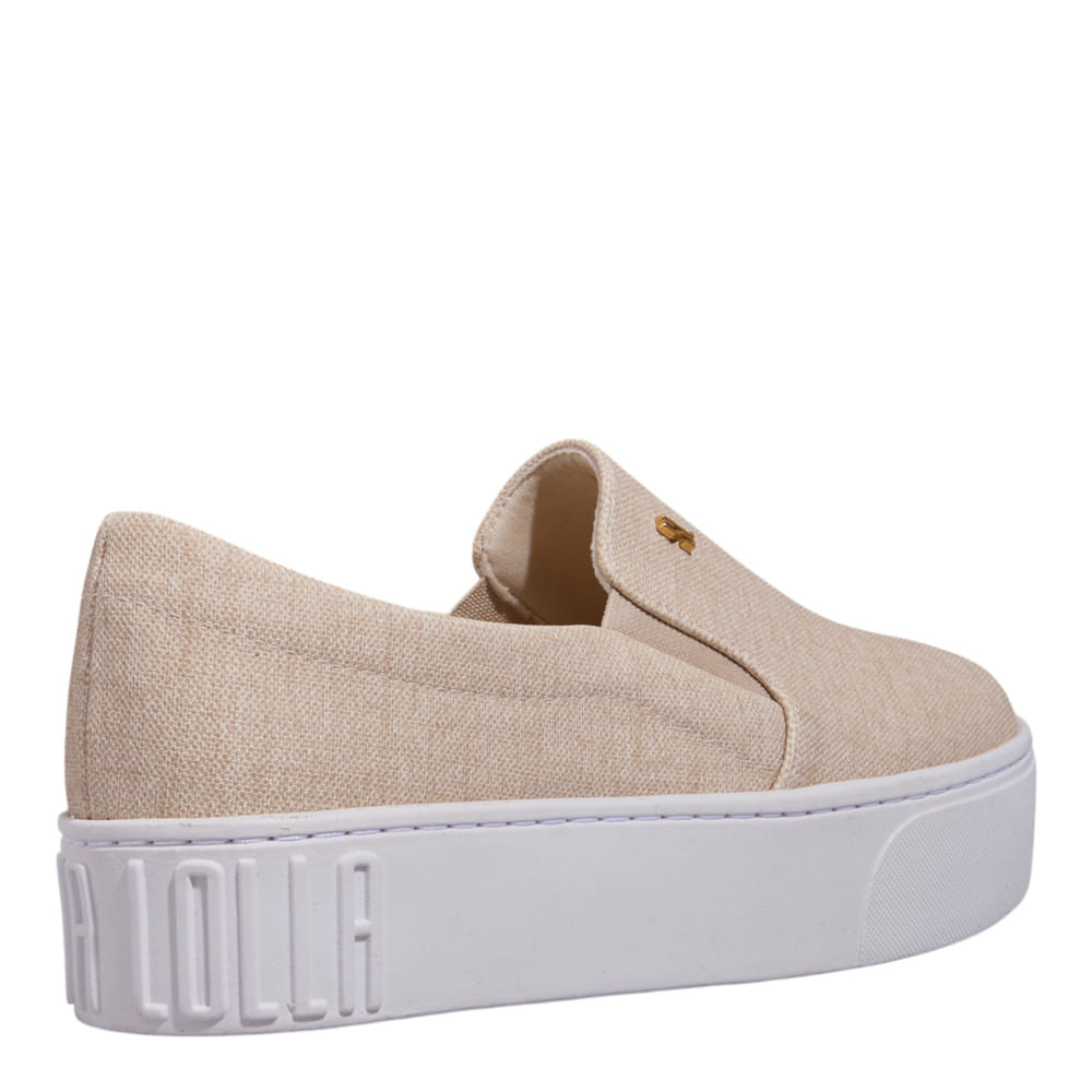Slip On Bege Santa Lolla Sola Alta 