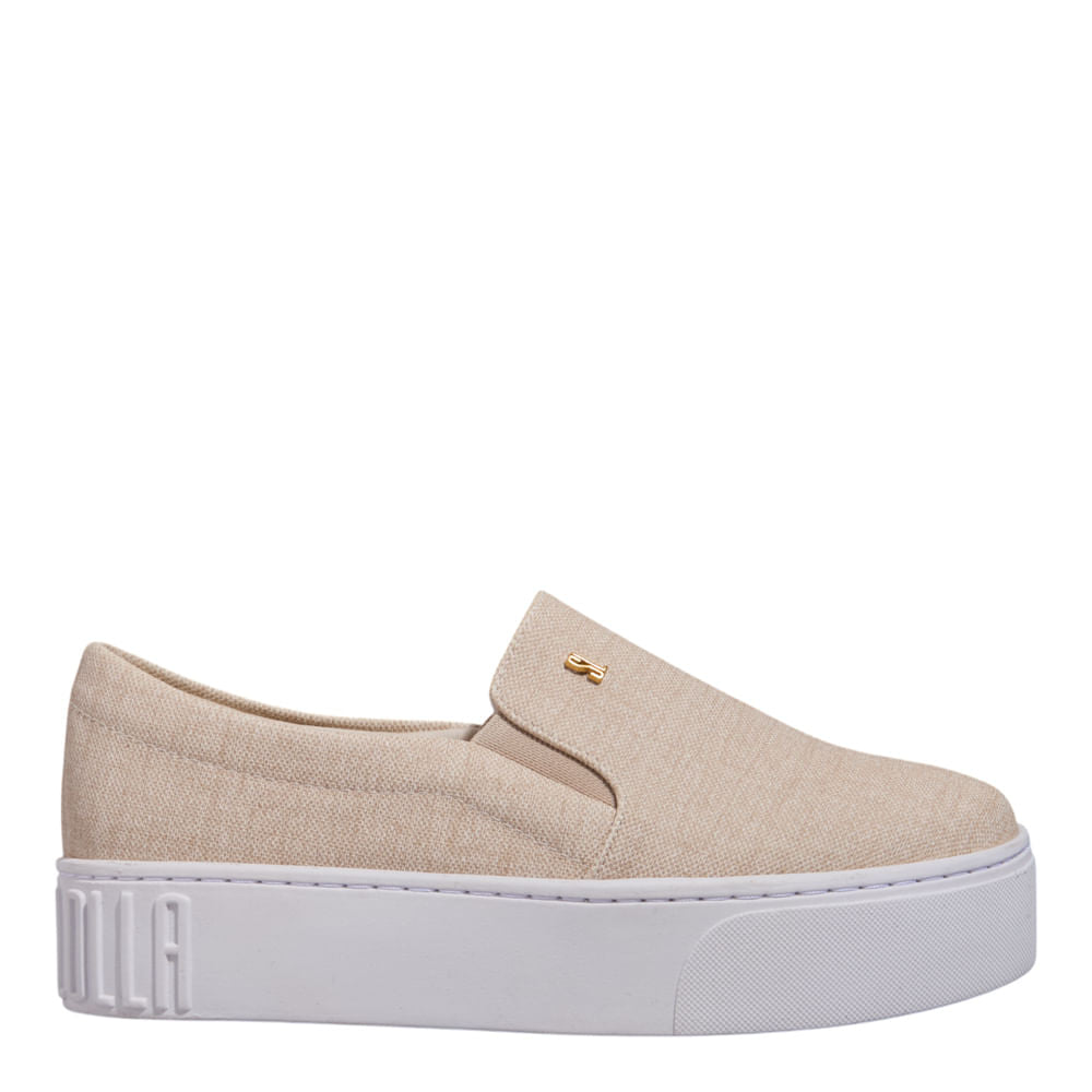 Slip On Bege Santa Lolla Sola Alta 