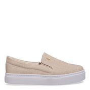 Slip On Santa Lolla Bege Tecido Sola Alta