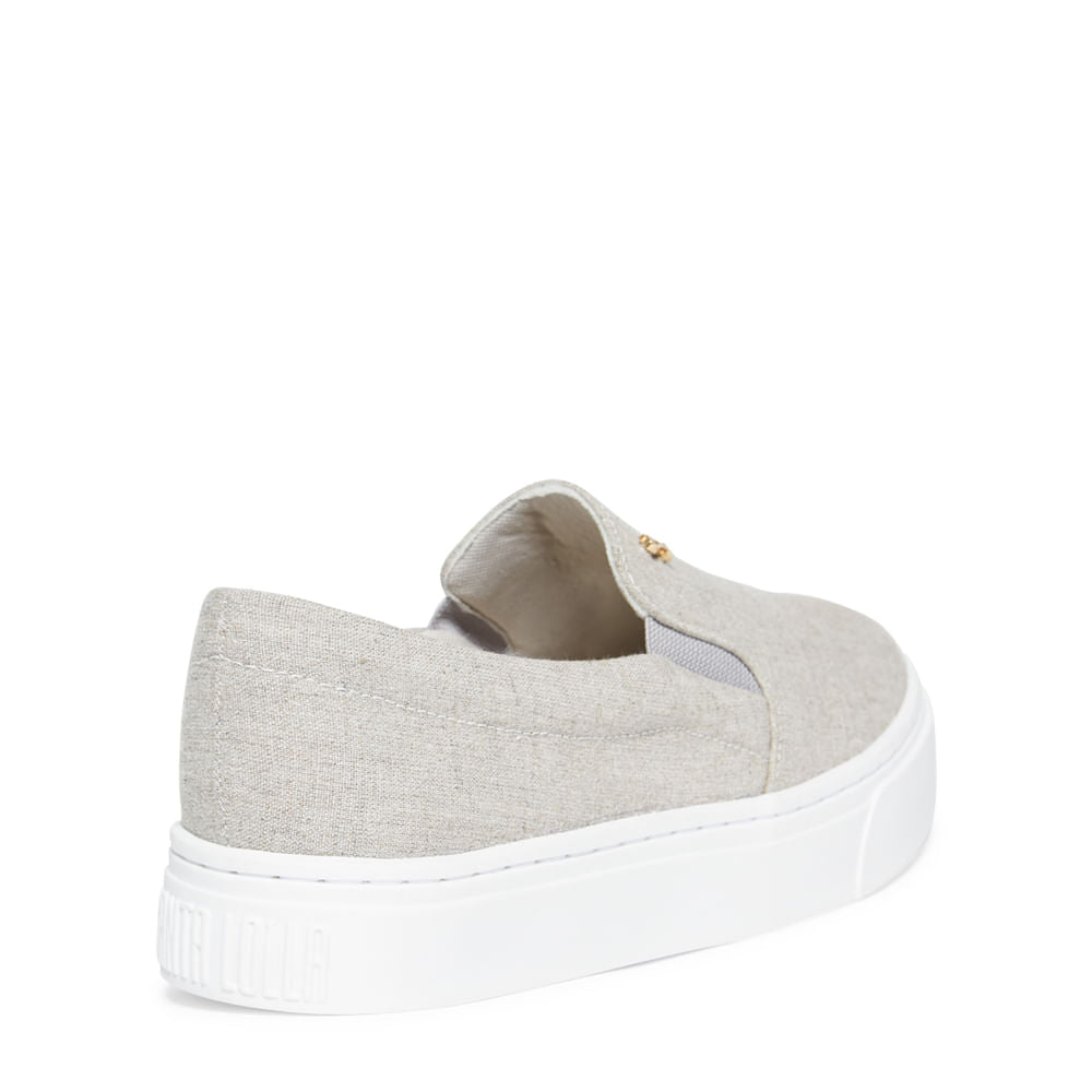 Slip On Santa Lolla Linho Sola Baixa