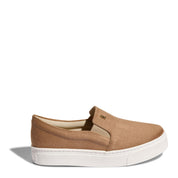 Slip On Santa Lolla Nude Camurça Sola Baixa