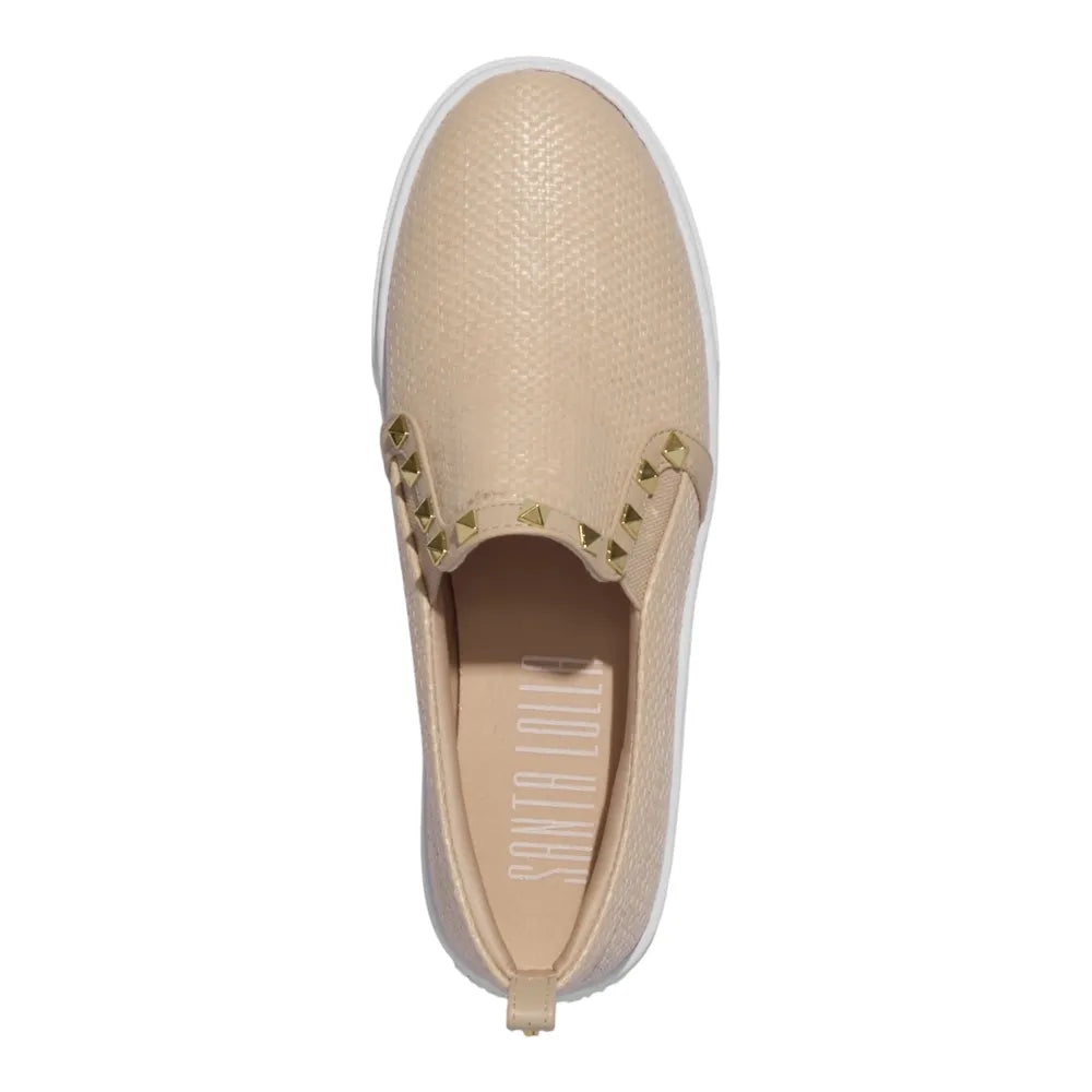 Slip On Santa Lolla Nude Tamado Spikes Sola Baixa