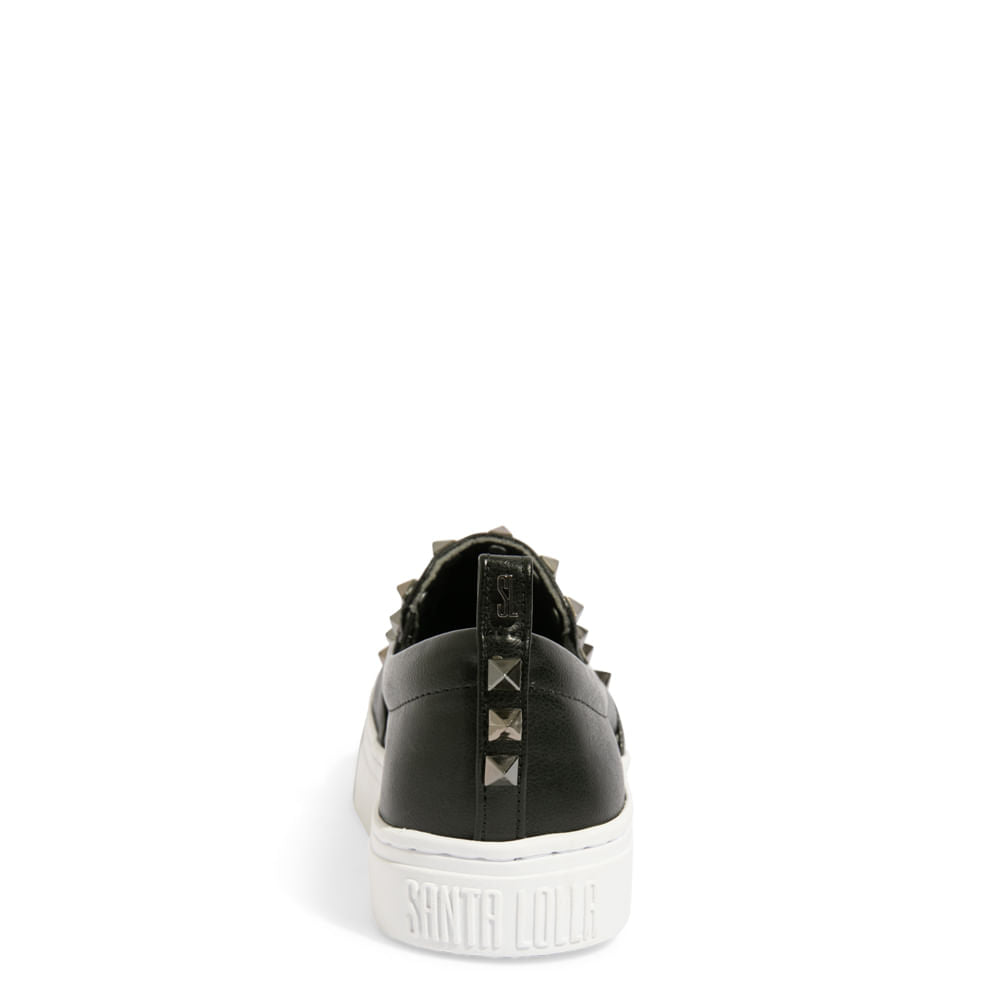 Slip On Santa Lolla Preto Spikes Sola Alta