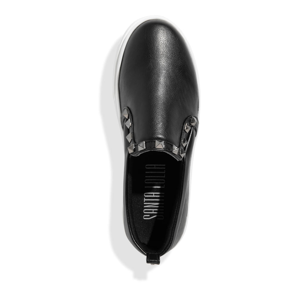 Slip On Santa Lolla Preto Spikes Sola Alta