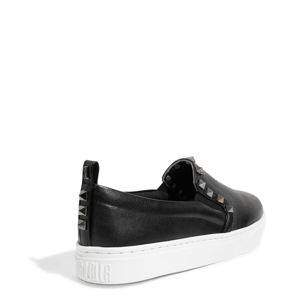 Slip On Santa Lolla Preto Spikes Sola Alta