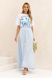 T-Shirt Branca Estampa Liberty Frysaide