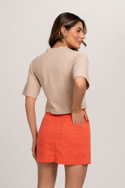 T-Shirt Cami Bege Frysaide 