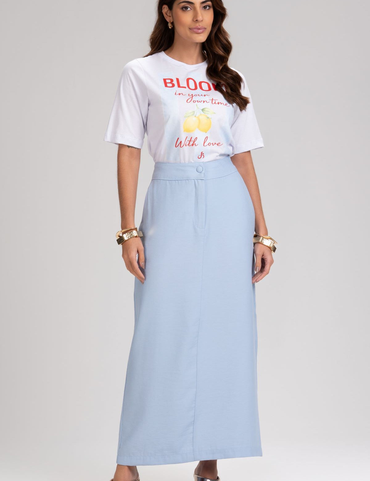 T-Shirt Frysaide Branca Estampa Bloom Limões
