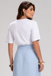 T-Shirt Frysaide Branca Estampa Bloom Limões