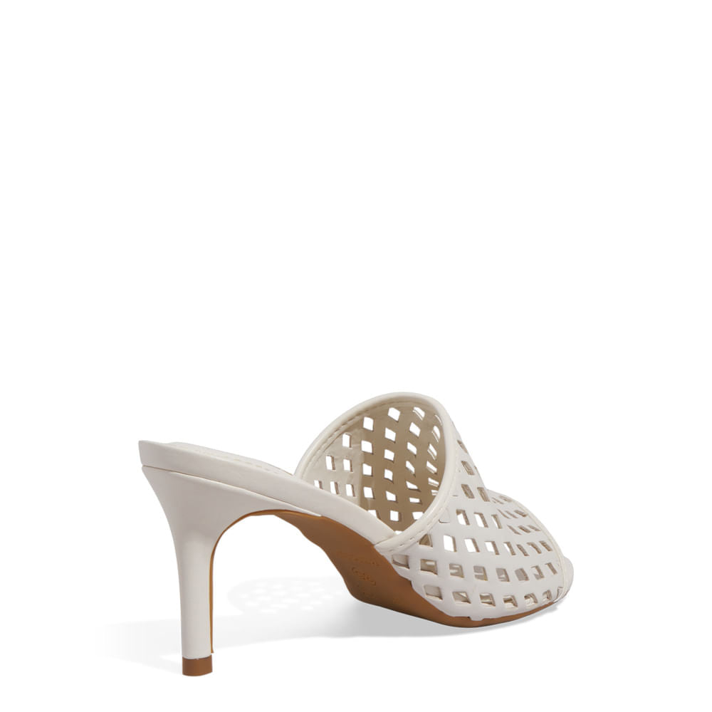 Tamanco Degalls Off White Vazado Salto Fino