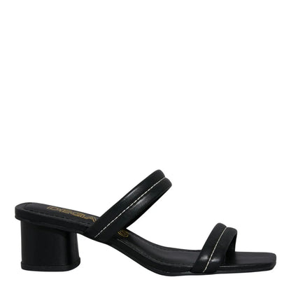 Tamanco Degalls Preto Couro Salto Bloco