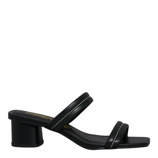 Tamanco Degalls Preto Couro Salto Bloco