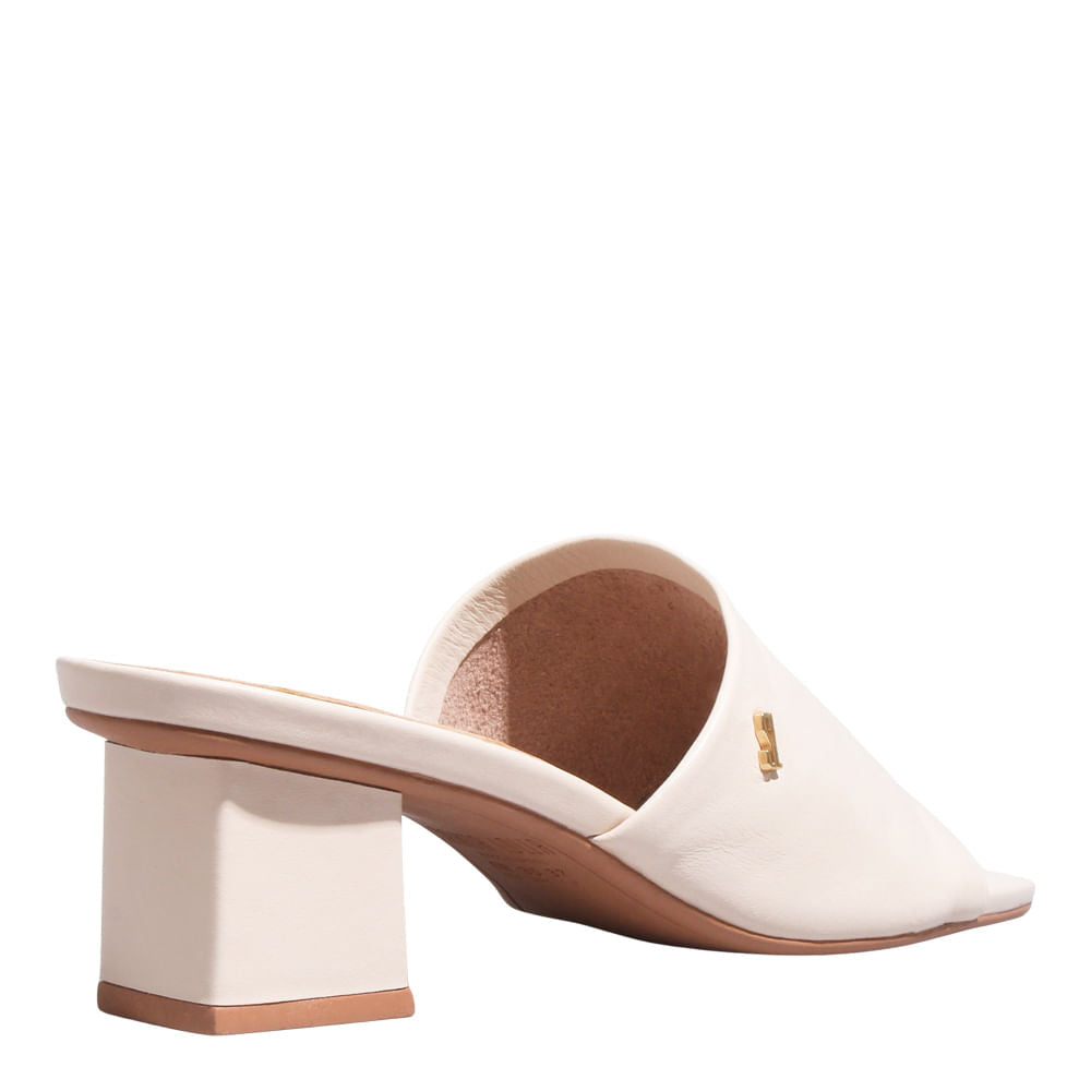 Tamanco Off White Santa Lolla Salto Bloco Baixo - 0590.35F2