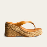 Tamanco Santa Lolla Caramelo Anabela Espadrille