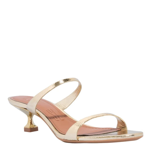 Tamanco Santa Lolla Dourado Metalizado Tiras