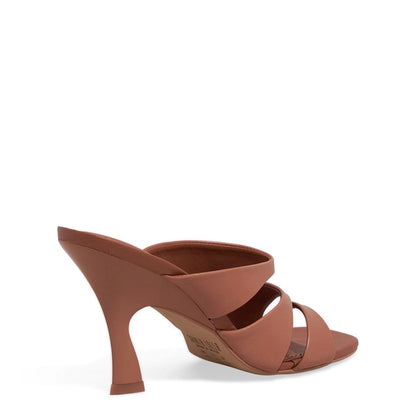 Tamanco Santa Lolla Marrom Tiras Largas Salto Fino