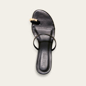 Tamanco Santa Lolla Preto Argola Dourada
