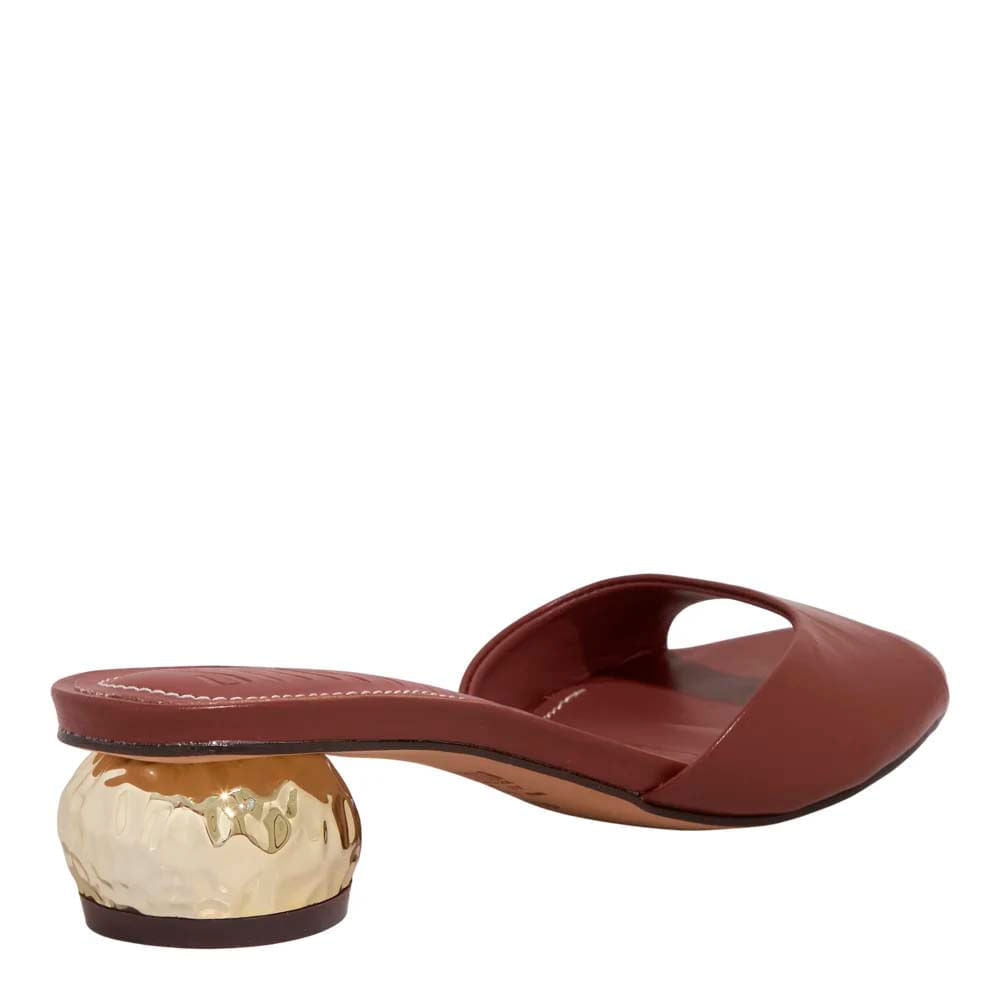 Tamanco Santa Lolla Terracota Salto Dourado