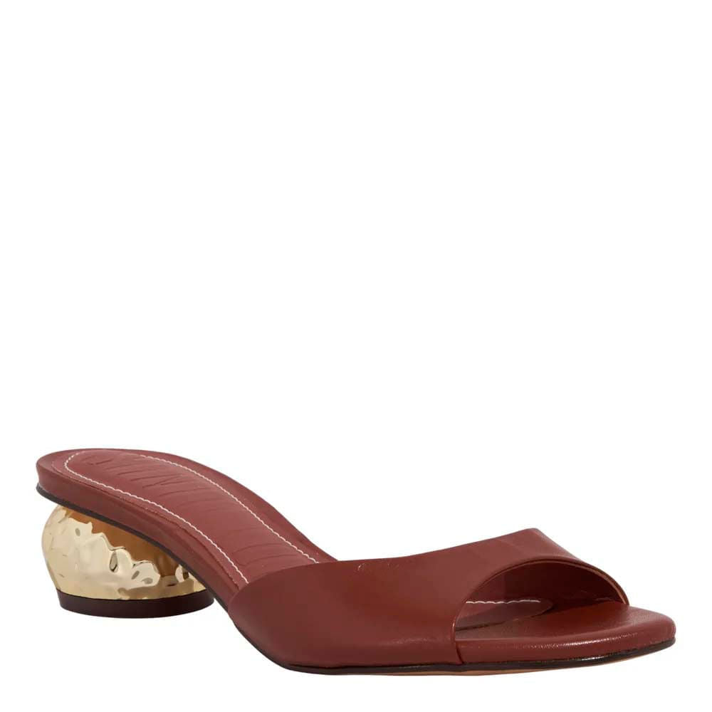Tamanco Santa Lolla Terracota Salto Dourado
