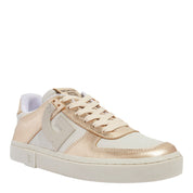 Tênis Degalls Off White Couro Detalhes Dourados
