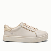 Tênis Degalls Off White Retrô Recortes Dourados