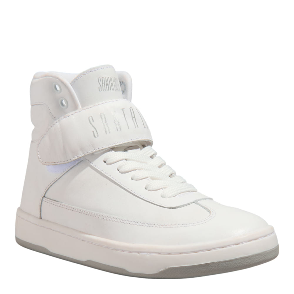 Tênis Santa Lolla Branco Cano Alto Velcro