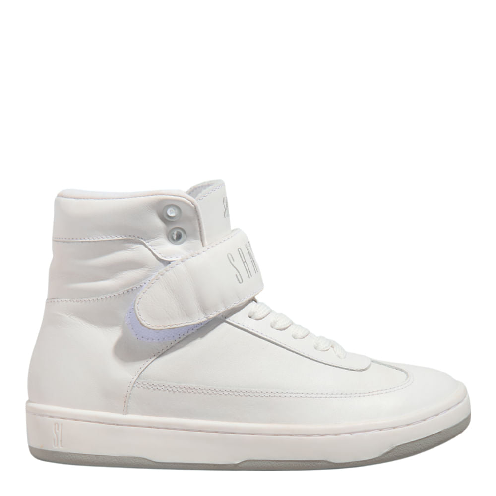 Tênis Santa Lolla Branco Cano Alto Velcro