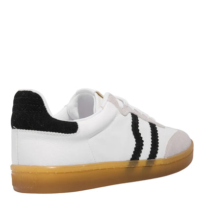 Tênis Santa Lolla Branco Couro E Camurça Sola Caramelo