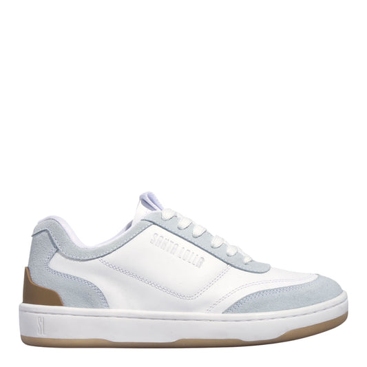 Tênis Santa Lolla Branco E Azul Camurça
