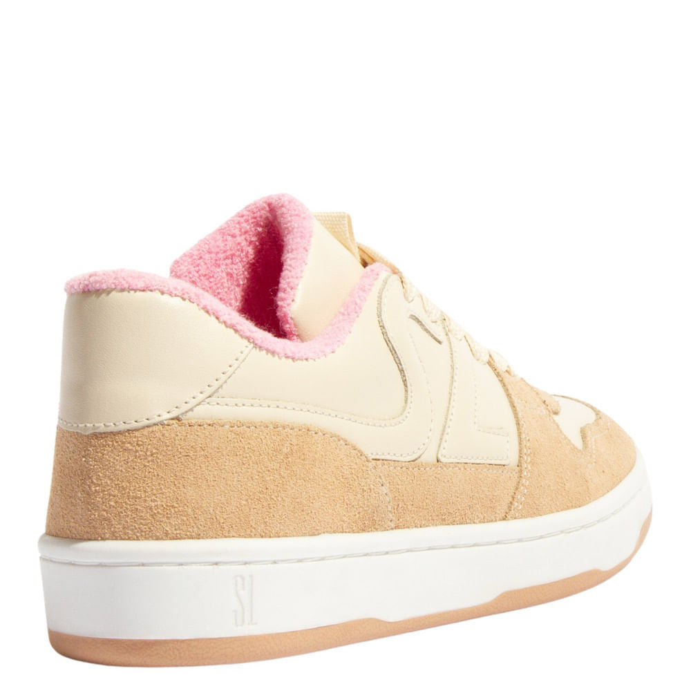 Tênis Santa Lolla Couro Bege Camurça