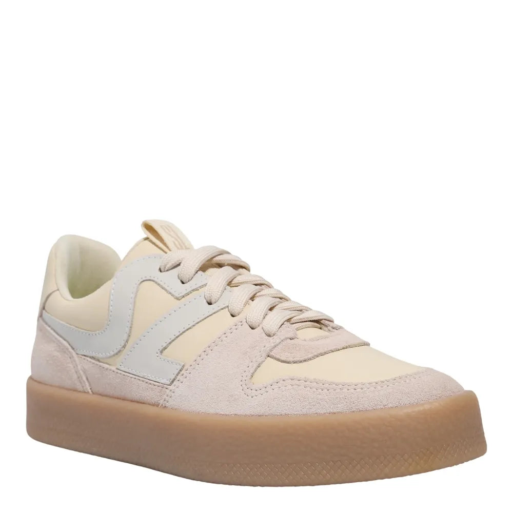 Tênis Santa Lolla Couro Off White Camurça