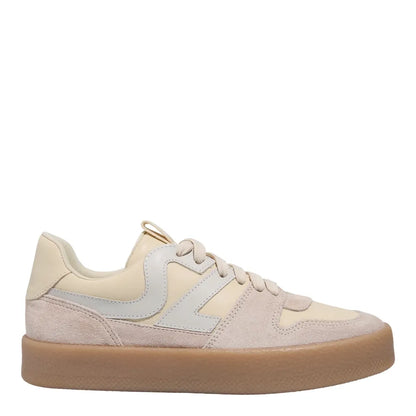 Tênis Santa Lolla Couro Off White Camurça