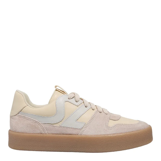 Tênis Santa Lolla Couro Off White Camurça