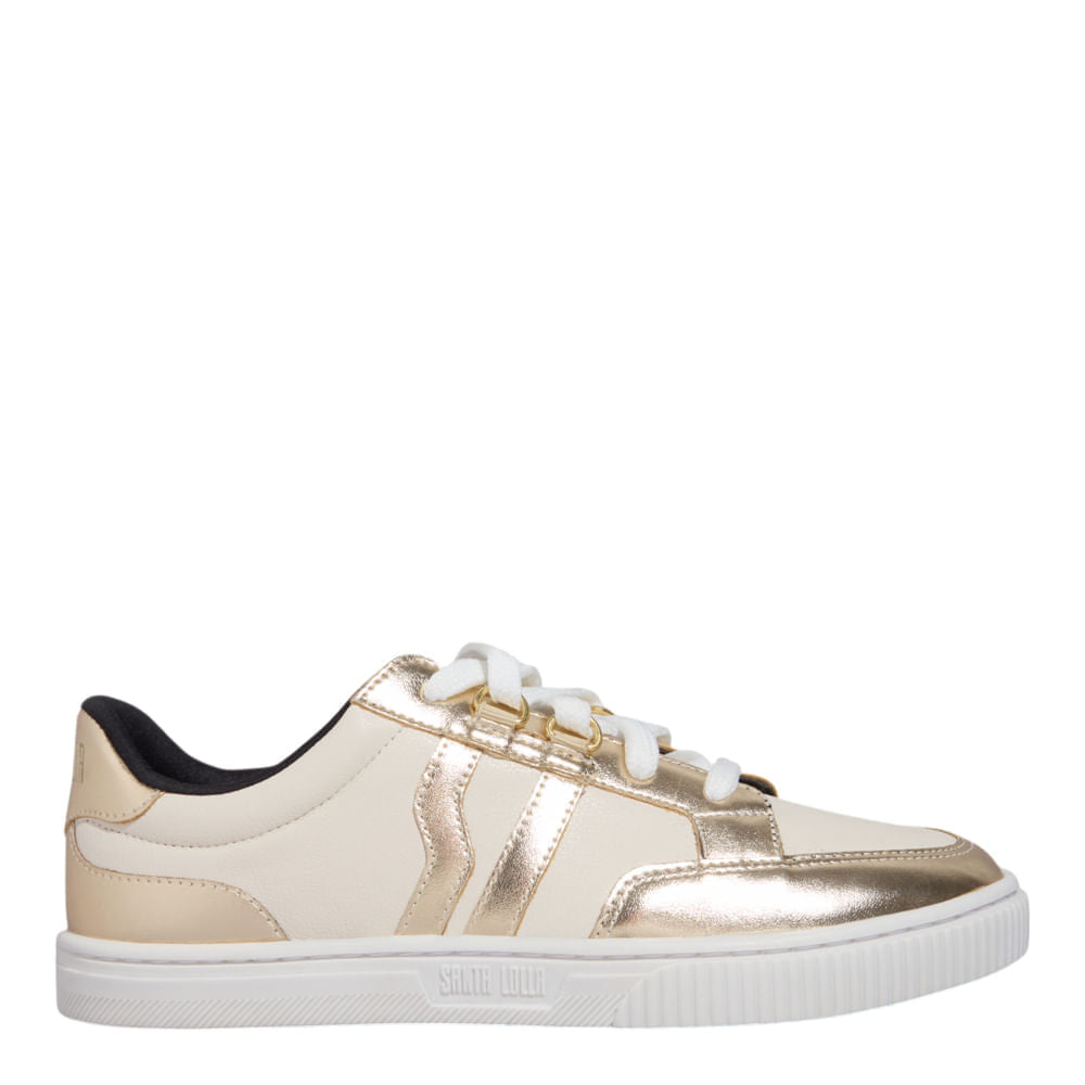 Tênis Santa Lolla Dourado Metalizado