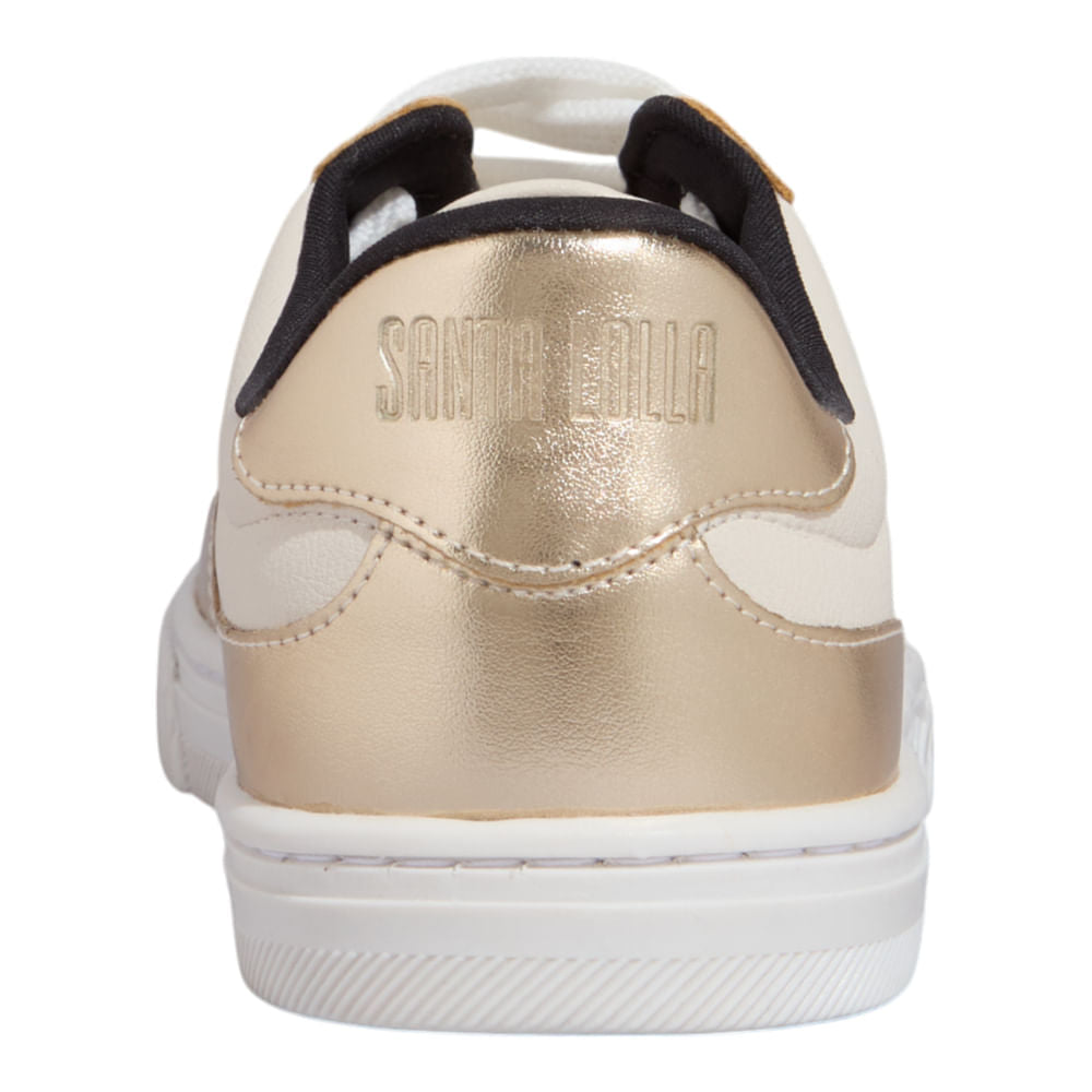 Tênis Santa Lolla Dourado Metalizado