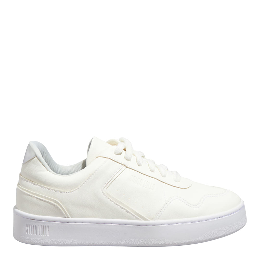 Tênis Santa Lolla Off White Sola Alta Detalhe Prata